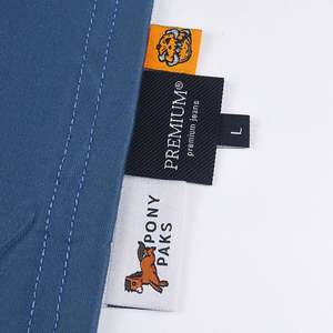 <span class=keywords><strong>Label</strong></span> pinggiran katun mewah kepadatan tinggi kustom <span class=keywords><strong>label</strong></span> lipat anyaman leher untuk aksesori pakaian - Product Image 1