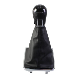 Car Gear <b>Shift</b> <b>Knob</b> Black Plastic Manual Transmission For Volkswagen Passat B7 5 Speed 6 Speed Dust Cover Kit - Product Image 1