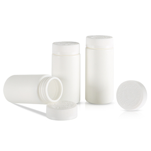 Frasco de pastillas HDPE blanco 150-200ml redondo opaco mate 47mm con tapa espiral resistente a los niños tarro de colores personalizados - Product Image 2