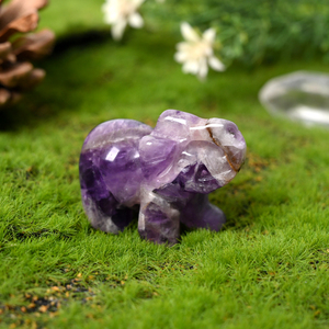 1.5 inch khắc voi bức tượng, đá quý voi động vật bức tượng pha lê trang trí nhà chữa bệnh Quà Tặng - Product Image 4