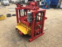 Machine manuelle de fabrication de briques solides, bloc creux de ciment de béton simple, QTJ4-45