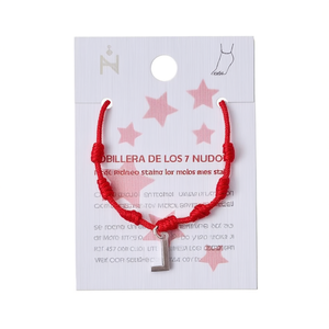 Stainless Steel Seven Star Knot <b>Anklet</b> Red Rope Charm <b>Bracelet</b> For Women Girl Fashion Jewelry Gift - Product Image 1