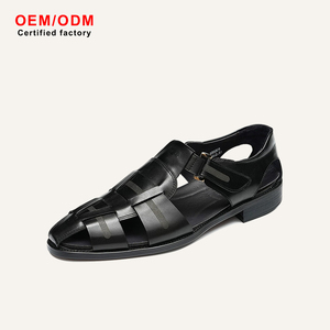 OEM Custom Mens Formal Oxfords <b>Shoes</b> Hollow Breathable Leather Buckle Strap Soft Bottom Anti Slip Cowhide Comfort Business - Product Image 1