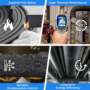 Rouleaux de <span class=keywords><strong>mousse</strong></span> isolante à cellules fermées HUAYUE de 2 pouces avec revêtement en aluminium noir, feuilles de caoutchouc <span class=keywords><strong>mousse</strong></span> de 19 mm - Product Image 3