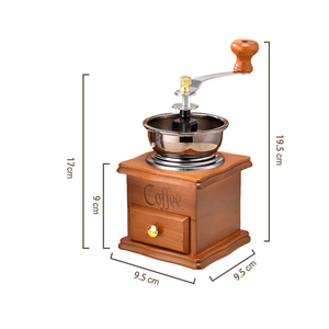 Molinillo de café manual estilo italiano – Molinillo de manivela con grosor de molienda ajustable, máquina portátil para moler granos – Muela de cerámica - Product Image 3
