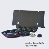 Feux de route auxiliaires universels à 4 LED pour plaque d'immatriculation, 12V, projecteur antibrouillard tout-terrain pour voiture, camion, SUV, 4x4