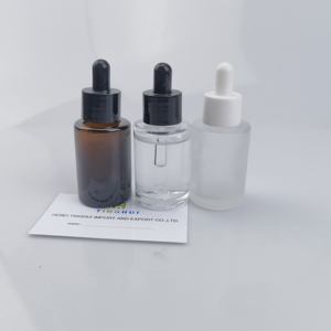 Botella de Vidrio con Gotero de Alta Calidad al por Mayor, 20ml 30ml 50ml, Hombro Plano, Ámbar Esmerilado, Transparente, para Aceite Esencial - Product Image 3