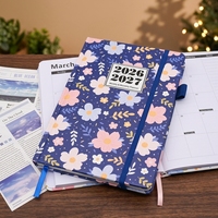 Ensemble de carnets A5 en cuir estampé or de haute qualité, personnalisable, prix usine, avec élastique, reliure spirale, feuilles mobiles, idéal pour un cadeau