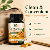 Formule personnalisée directe d'usine, complexe curcuma gingembre, capsules de curcumine pour la santé cardiaque
