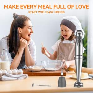 DB tenker เครื่องปั่นด้วยมือแบบจุ่ม1100W, เครื่องปั่นแบบแท่งสแตนเลสความเร็ว12ระดับเทอร์โบโหมด5-in-1เครื่องปั่นมือถือให้ความร้อนแก่เรา - Product Image 4