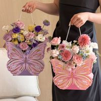 Boîte à fleurs portable Evergreenwrap pour arrangements de bouquets de fleurs fraîches, sac cadeau transfrontalier