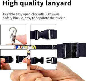 Hochwertiges Personalisiertes Maßgefertigtes Polyester-Jacquard-Halsband Abnehmbares Logo Seiden-Gewebtes Besticktes Schlüsselband mit Schlüsselring - Product Image 5