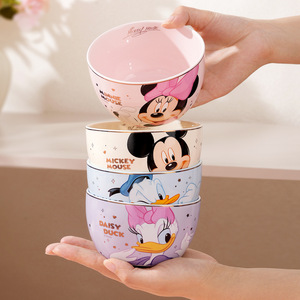 Ensemble de bols en céramique pour enfants <span class=keywords><strong>Mickey</strong></span> Minnie 4,5 pouces - Bols à riz pour enfants <span class=keywords><strong>Mickey</strong></span> et ses amis avec boîte cadeau - Product Image 2