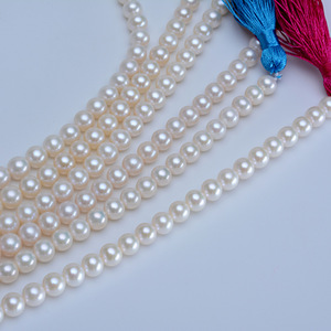 สร้อยคอมุกน้ำจืดขนาด 9-10 มม. ทรงกลม ใส ไร้ตำหนิ ผลิตโดยโรงงาน ขายส่ง - Product Image 2