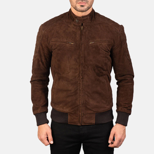 Hot Selling Fashion Men <b>Suede</b> <b>Leather</b> <b>Jackets</b> Wholesale Custom Color Logo <b>Suede</b> <b>Leather</b> <b>Jacket</b> For Men - Product Image 5