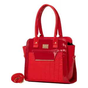 Bolso de mano rojo para mujer Fana Amira M3742 Premium con bolsillo con cremallera, accesorio de moda para adultos - Product Image 3