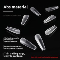Ongles press-on transparents givrés Su Yimei ultra-fins sans couture, couvrance complète et partielle, sans ponçage requis pour la manucure