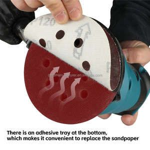 Ponceuse Orbitale Aléatoire Sans Fil 18V Compatible <span class=keywords><strong>Makita</strong></span> 18V, Vitesse Réglable, Boîte à Outils - Product Image 4