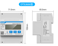 CHINTmonophasé électronique 220V communication domestique DDSU666 guide 380V compteur électrique DT 5(80)A 4P MID avec CE et RS485