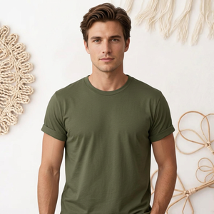Camisetas Lisas Ecológicas de Alta Calidad, Mezcla de Poliéster/Algodón Transpirable, Tejido Frontal de Punto, Suministro al por Mayor para Hombre - Product Image 1