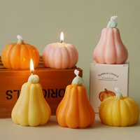 Bougie parfumée pour décoration de maison, cadeau de fête d'Halloween, bougie parfumée, créative, faite à la main, en cire de soja, citrouille, bougie parfumée décorative OEM