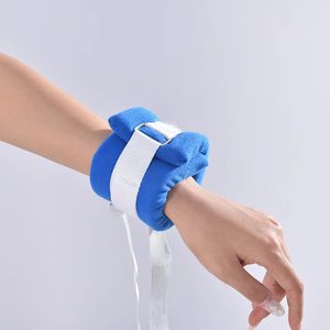 Sangles de retenue pour poignets et chevilles, en coton bleu, réglables pour la protection, attelle de fixation unisexe - Product Image 5