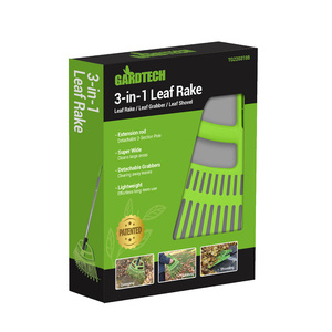 Winslow & Ross 3 en 1 râteau à feuilles de jardin ramasseur de feuilles 30 dents râteau en plastique avec manche long détachable en acier inoxydable - Product Image 4