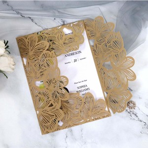 Sobres láser personalizados Invitaciones <span class=keywords><strong>de</strong></span> compromiso Boda <span class=keywords><strong>Bautizo</strong></span> Ahueca hacia fuera Tarjeta <span class=keywords><strong>de</strong></span> felicitación Invitaciones Sobres - Product Image 2