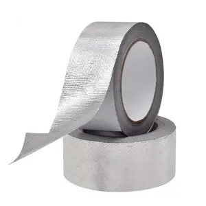 Pelarut HVAC kaca kain laminasi serat 18U tahan api serat Fiber aluminium Foil Glass-Cloth Tape