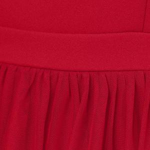 เดรสออกงานสีแดงฤดูร้อนสุดหรู แขนกุด ดีไซน์เซ็กซี่สำหรับผู้หญิงวัยผู้ใหญ่ ทรงยาว - Product Image 5