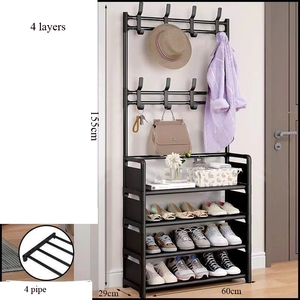 <span class=keywords><strong>ชั้น</strong></span>วางรองเท้าตั้งพื้น<span class=keywords><strong>แบบ</strong></span>เรียบง่ายสำหรับใช้ในบ้านห้องนอนหอพักกระเป๋าประกอบอเนกประสงค์ - Product Image 5