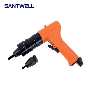 Pistolas remachadoras neumáticas autoblocantes Santwell, juego de herramientas remachadoras de aire para aluminio M4 M5 M6, mango trasero, 3 meses de garantía - Product Image 1