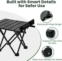 Table d'appoint de voyage compacte et légère, pliable, pour l'extérieur, petite table de camping - Table pliante portable ultralégère