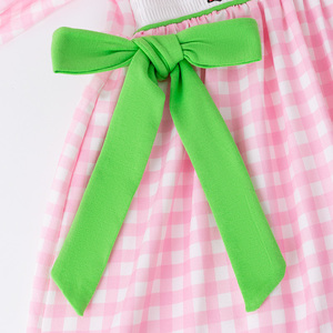 <span class=keywords><strong>Robe</strong></span> d'hiver décontractée pour bébés et jeunes enfants, filles, à manches longues, à carreaux roses, avec broderie <span class=keywords><strong>de</strong></span> personnages, en stock, ODM - Product Image 6