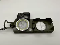Boussole multifonctionnelle professionnelle en métal, règle de voyage d'aventure en plein air, niveau inclinomètre, loupe phosphorescente