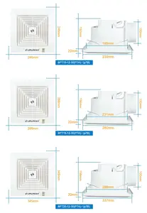 Kipas Ekstraktor Terpasang Langit-langit Dapur Volume Udara Tinggi Kipas Pembuangan Langit-langit Kamar Mandi