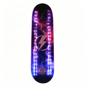 Custom Logo <b>LED</b> <b>Light</b> Up Skateboard, 31 Inch Maple Double Kick Skateboard with <b>Motion</b> <b>Sensor</b> - Product Image 5