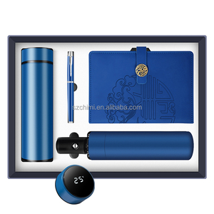 2024 nouveau modèle cahier avec stylo parapluie automatique fiole à vide cadeaux publicitaires ensembles cadeaux <span class=keywords><strong>de</strong></span> <span class=keywords><strong>femme</strong></span> <span class=keywords><strong>de</strong></span> <span class=keywords><strong>chambre</strong></span> - Product Image 1