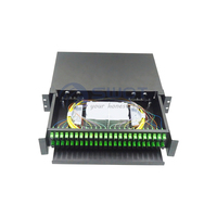 Panneau de brassage optique 48 ports 2U ODF à montage en rack coulissant, 48 ports SC/APC Simplex