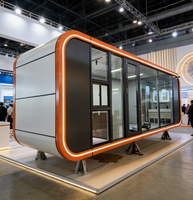 Cabane préfabriquée de luxe en acier inoxydable de qualité marine, type Apple Cabin, pour station balnéaire côtière, petite maison en bord de mer pour hébergement sur île
