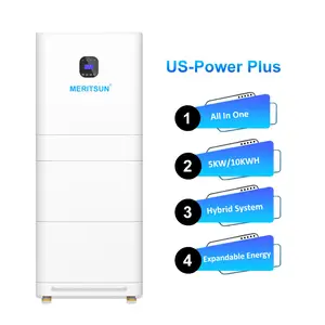 MeritSun All in one Solar energy system 5kwh 10kwh lifepo4 battery with 5kw solar inerter