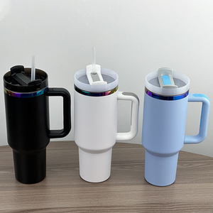 Custom Logo Double Wall Vacuum Insulated Stainless Steel Tumbler 40oz with Multi Layer Holographic Electroplated Glitter Coating - Product Image 3