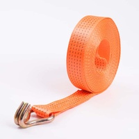 Sangles d'arrimage à cliquet en polyester haute résistance avec crochets, sangles de fixation de cargaison haute capacité pour camions et remorques