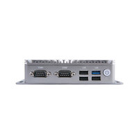 Ordinateur embarqué sans ventilateur EVUC, mini PC industriel, Intel Celeron J1900, 2*I210 Gigabit LAN, port RS232 COM, VGA pour 4 Go de RAM