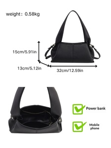 2026 Neue Minimalistische Geometrische Weiche Vegane Leder East-West-Tasche mit Großer Kapazität für <span class=keywords><strong>Damen</strong></span>, Tägliche Casual Unterarm- und Schultertasche - Product Image 6