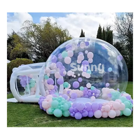 Tente à bulles gonflable en PVC personnalisée, plateforme de saut, lit, ballons transparents, dôme, usage commercial, capacité 3 personnes, installation facile
