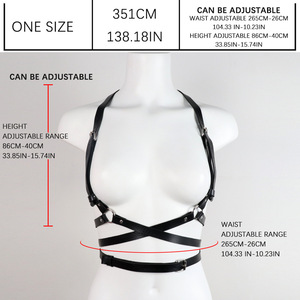 Ceinture Punk en Cuir PU Noir <span class=keywords><strong>pour</strong></span> Femme, Harnais Gothique Ajustable, Ceintures de <span class=keywords><strong>Taille</strong></span> <span class=keywords><strong>pour</strong></span> Tenues de Rave, Robes d'Halloween, Accessoires de Fête - Product Image 2