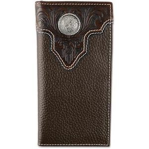 Cartera Larga de Cuero con Grabado a Mano, Cierre de Broche, Tamaño Mediano, para Todas las Temporadas, Porta Tarjetas y Efectivo para Hombre - Product Image 4