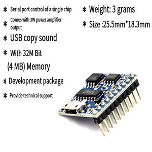 Módulo Reproductor de Voz MP3 Descargable por USB JQ8400-FL-4M con Amplificador de 3W, Circuitos Integrados de Línea Única para Sistemas de Audio - Product Image 5