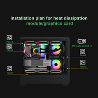 Boîtier PC Gaming mATX/ITX en Verre Trempé Panoramique en Gros avec Support Rad 360mm, GPU Max 430mm, USB 3.0, Refroidissement par Air